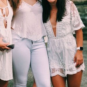 White Lace Romper